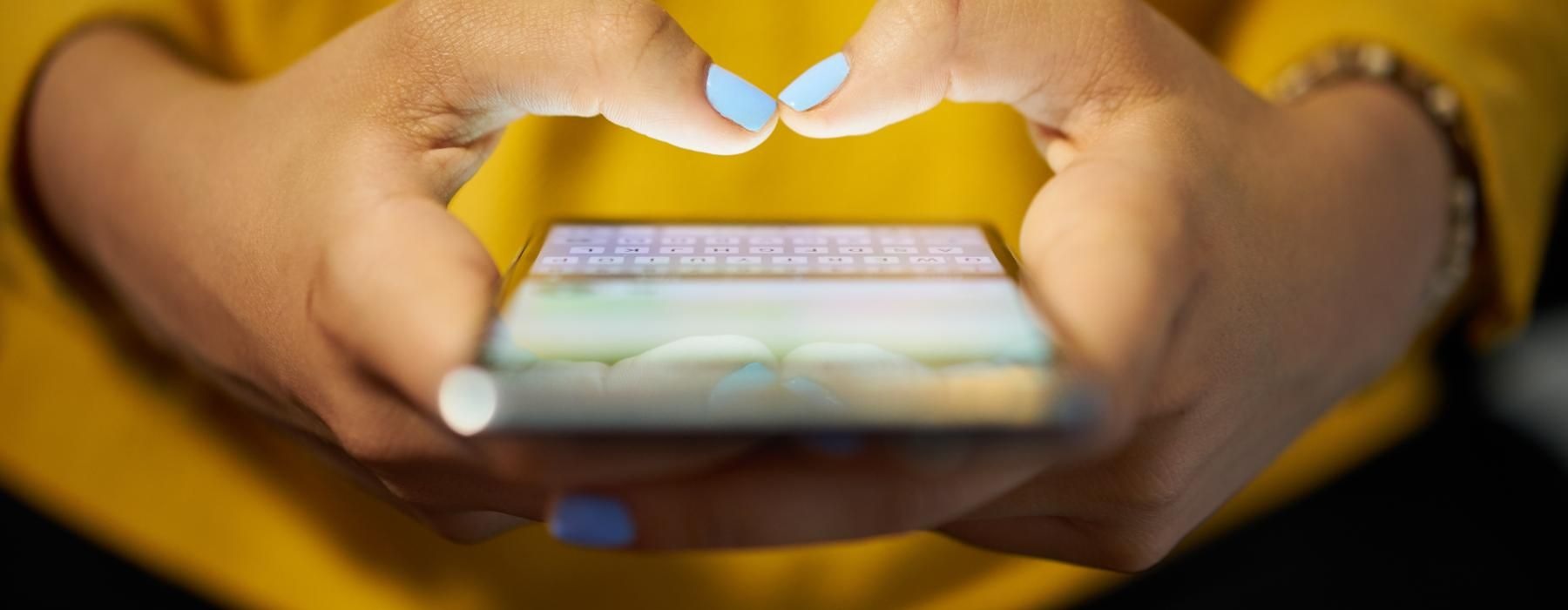 a person holding a phone